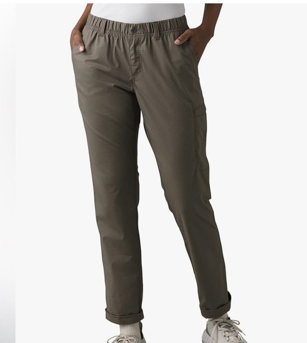 Prana Double Peak Jogger Hiking Pant Women’s Size 6 in Mud *EUC
